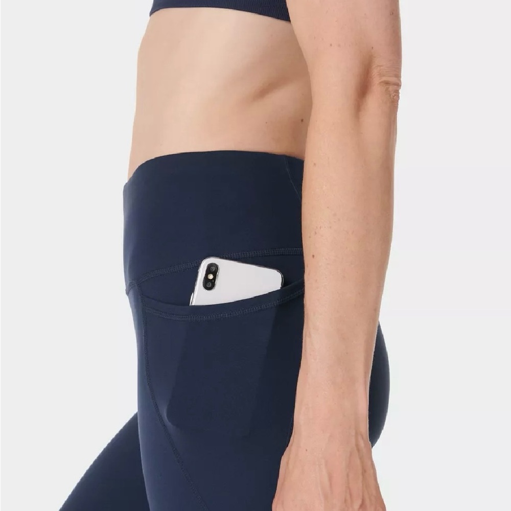 Sweaty Betty Power Sculpt Workout 7/8 Leggings Beetle Blue - XS Retail $98 MINT - Picture 9 of 11